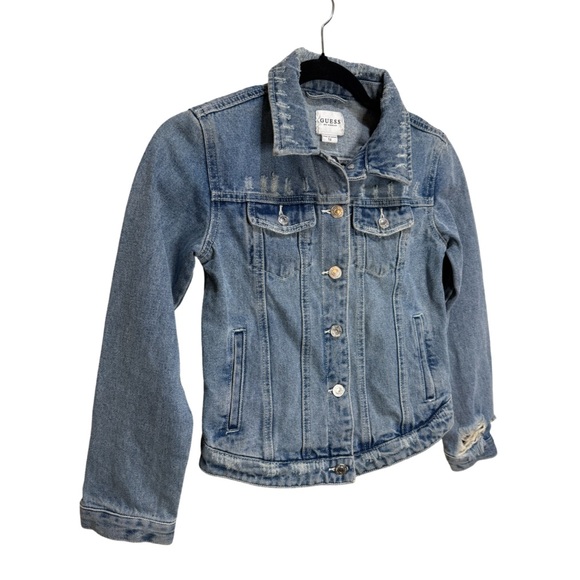 Guess Girls Patchwork Denim Jacket - American Dream - Picture 6 of 10